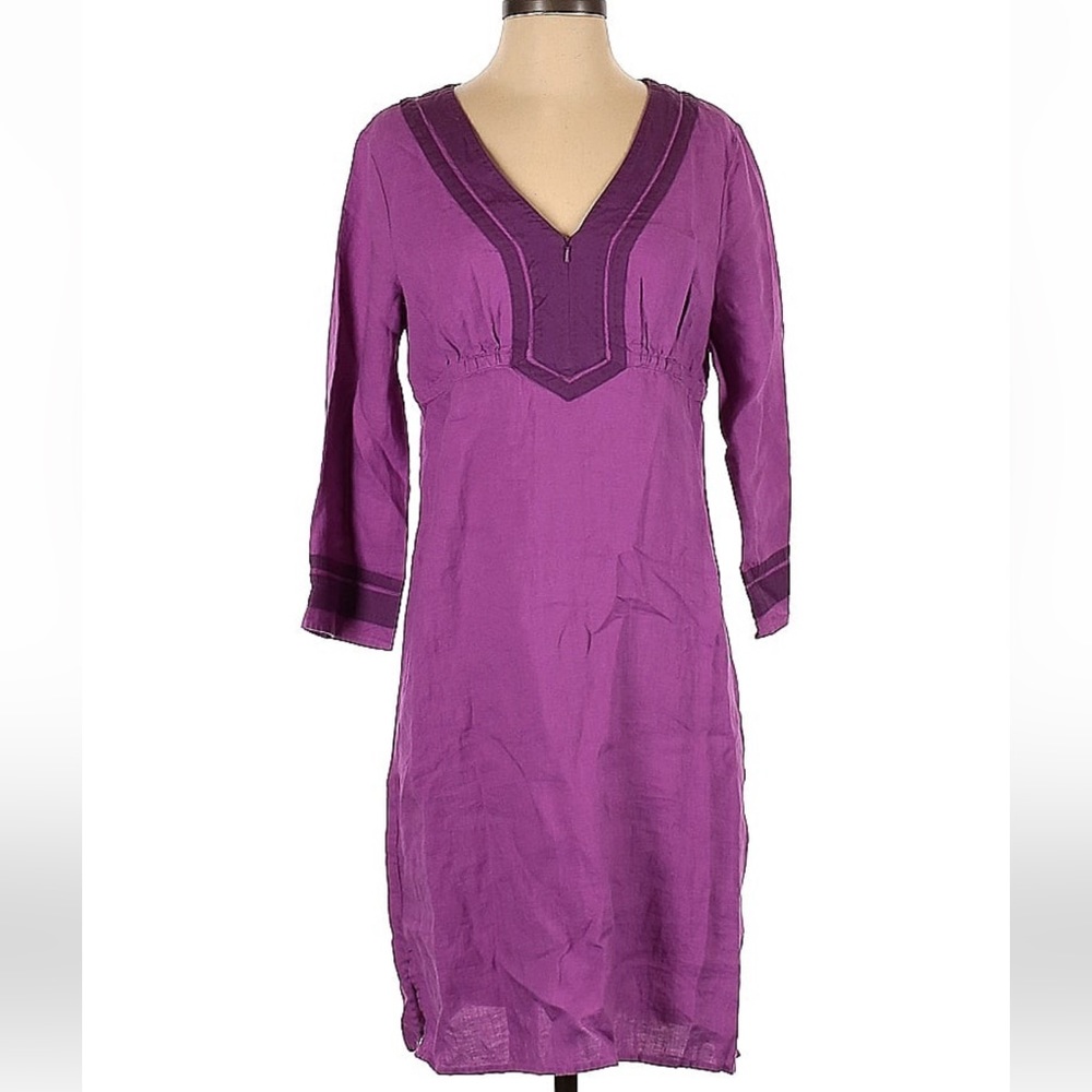 Athleta Linen Dress, Purple, S